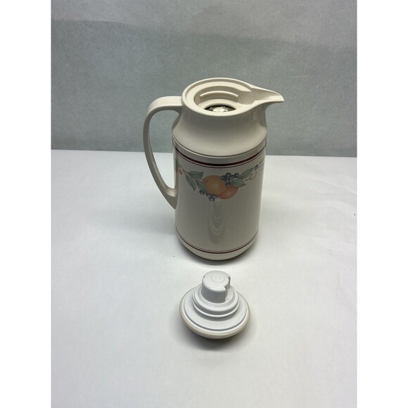 Vintage Corning Ware Corning Thermique 1 Quart Carafe Pitcher Fruit - Pre Owned - Picture 3 of 6